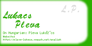 lukacs pleva business card